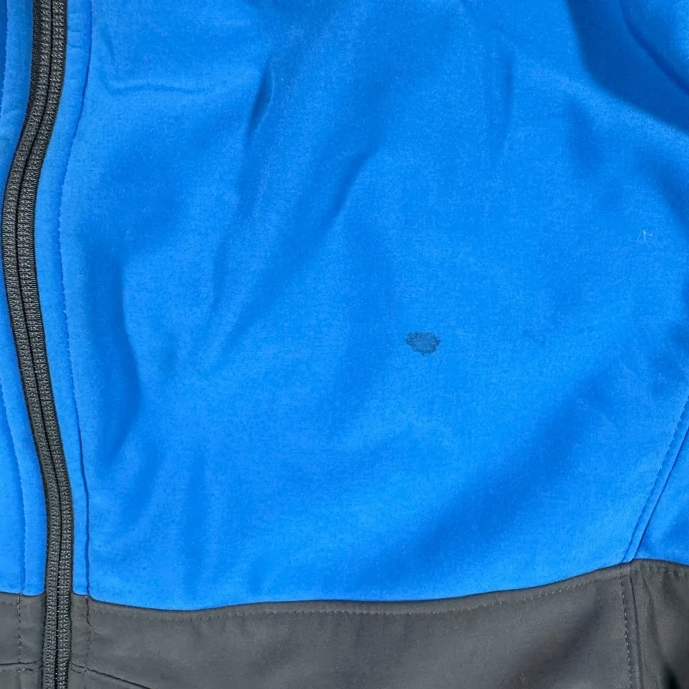 The North Face Apex Bionic Jacket Mens Medium Blue Grey Softshell Windproof Coat